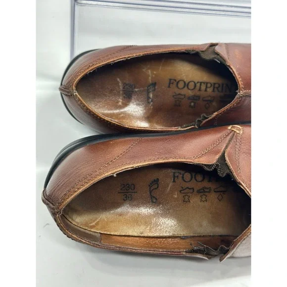 Footprints Birkenstocks Women's Comfort Shoes Size EU 36 US 5/5.5 Brown Slip Ons - Picture 9 of 11